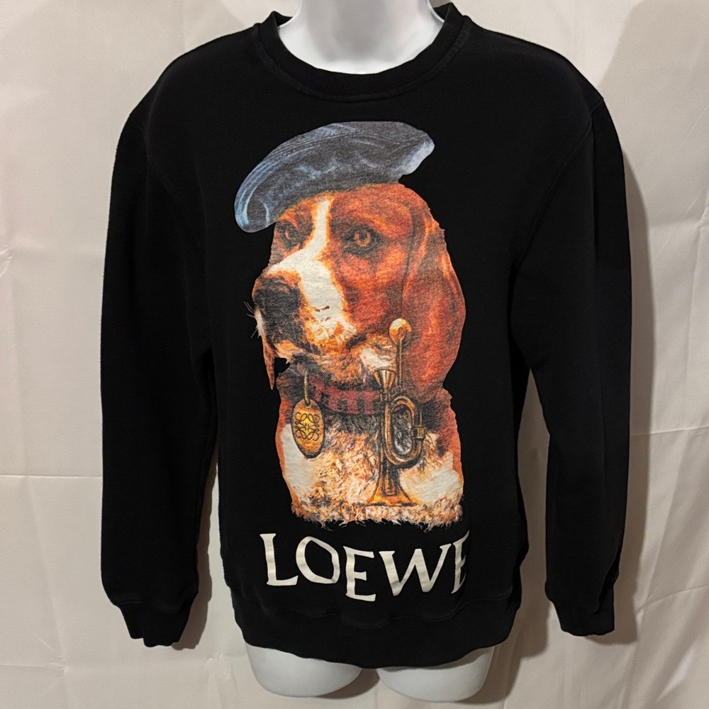 Loewe Black Sweater with Dog Print